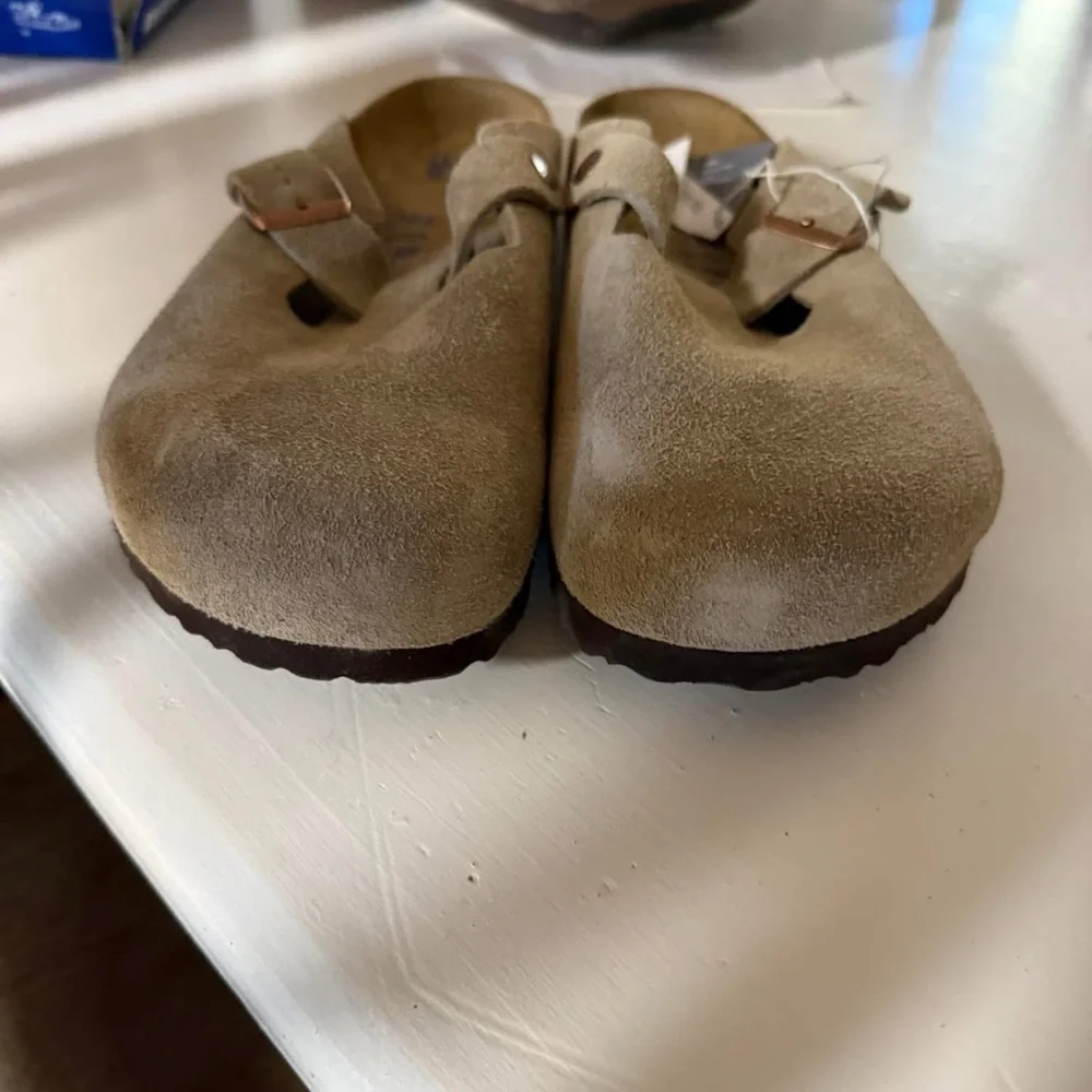 Birkenstock Tan Brown Slip-On Loafers - Picture 2 of 4